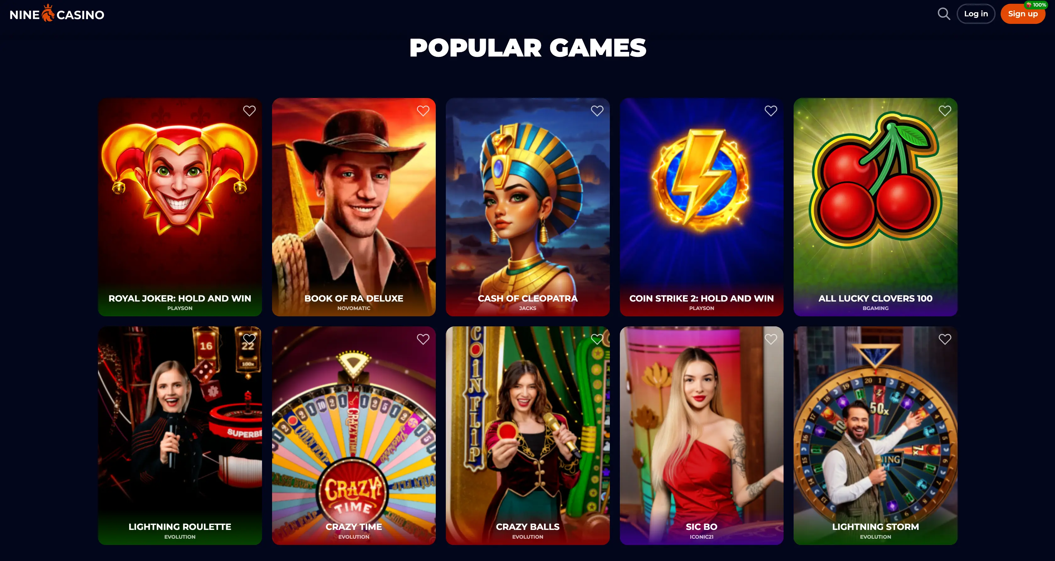 Giochi, bonus e vantaggi di Nine Casino Giochi, bonus e vantaggi di Nine Casino